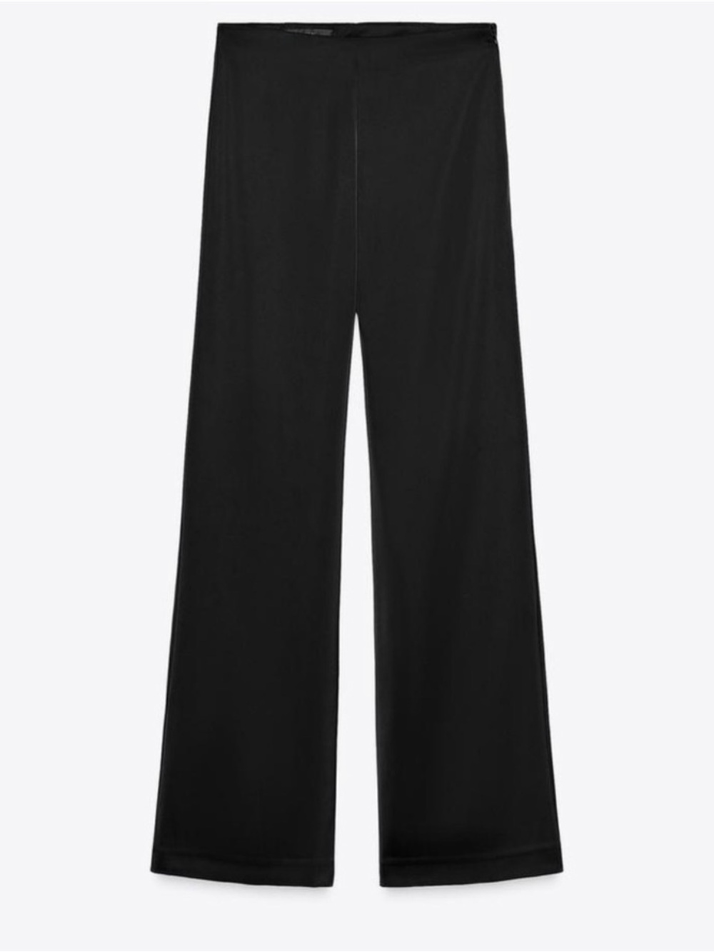 ZARA High-Waisted Satin Pants